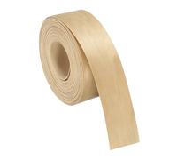 sourcing map 3.8cm x 8m Wood Veneer Edge Banding, Pre-Glued Flexible Birch Edging Strips, Iron on with Hot Melt Adhesive Wood Tape for Cabinet Repair and Furniture Restoration