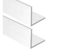 sourcing map 3.94 Inch Aluminum Angle Stock,1-9/16"x1-9/16"x1/8" Silver Angle Aluminum 6061, T6 Temper Mill Stock for DIY Projects, Industrial Building Construction, Pack of 2