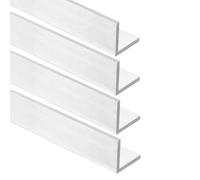 sourcing map 3.94 Inch Aluminum Angle Stock,25/32"x25/32"x1/8" Silver Angle Aluminum 6061, T6 Temper Mill Stock for DIY Projects, Industrial Building Construction, Pack of 4