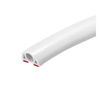 sourcing map 3.9ft Floor Cord Cover PVC Cable Protector 0.3"D Cable Management White
