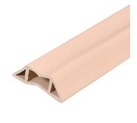 sourcing map 3.9ft Floor Cord Cover PVC Cable Protector 0.8"W x 0.4"H Cable Management Light Brown