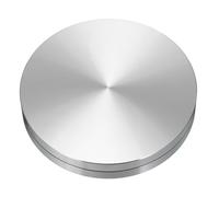 sourcing map 3.9inch Rotating Swivel Stand with Steel Ball Bearings Annular Lazy Susan Base Turntable for Kitchen Corner Cabinets, Annular 0.71inch Silver