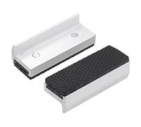 sourcing map 3" Aluminum Vise Jaws with Magnetic, Rubber Pads Covers for Woodworking, DIY Making, Plumbing 1 Pair