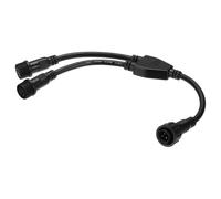 sourcing map 3-Core 3 Pin Y Splitter Connector, 30cm 18AWG IP65 Y Shape 1 Male to 2 Female Extension Cable for LED Lighting