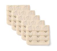 sourcing map 3 Hook 3 Row Stretchy Bra Strap Extenders Buckle Hooks Bra Band for Women Fresh color 5 pcs