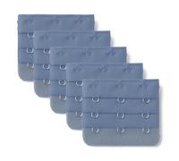 sourcing map 3 Hook 3 Row Stretchy Bra Strap Extenders Buckle Hooks Bra Band for Women Navy Blue 5 pcs