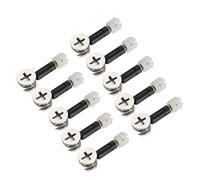 sourcing map 3-in-1 Furniture Connecting Kit 15mm OD Cam Fitting, M6x35mm Dowel Screws, 10.7mm OD Pre-Inserted Nut 10 Sets