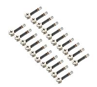 sourcing map 3-in-1 Furniture Connecting Kit 15mm OD Cam Fitting, M6x40mm Dowel Screws, 8mm OD Pre-inserted Nut 20 Sets