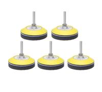 sourcing map 3 Inch Hook and Loop Sanding Disc Pads Polyurethane Drill Sanding Attachment, Sand Paper for Power Tools - Yellow + Black 5 Set 15pcs