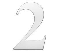 sourcing map 3 Inch House Numbers, 304 Stainless Steel Self-adhesive Mailbox Door Stickers, Outdoor Address Signs for Office Hotel Apartments, Garden (Silver 2)