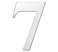 sourcing map 3 Inch House Numbers, 304 Stainless Steel Self-adhesive Mailbox Door Stickers, Outdoor Address Signs for Office Hotel Apartments, Garden (Silver 7)