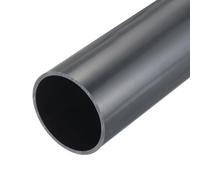 sourcing map 3 Inch PVC Rigid Tube Round Pipe Hardware Tubing 69.4mm ID 76mm OD 350mm Dark Grey High Impact for Water Pipe Cable Sleeve
