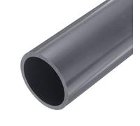 sourcing map 3 Inch PVC Rigid Tube Round Pipe Tubing Hardware Tubing 63.8mm ID 75mm OD 9" Length Light Grey High Impact for Water Pipe, Crafts, Cable Sleeve