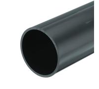 sourcing map 3 Inch PVC Rigid Tube Round Pipe Tubing Hardware Tubing 69.4mm ID 76mm OD 20cm/8" Length Dark Grey High Impact for Water Pipe, Crafts