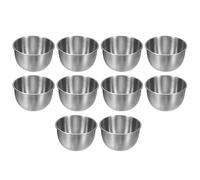 sourcing map 3 Inch Stainless Steel Sauce Dishes, 10 Pcs Mini Individual Round Seasoning Dishes Condiment Tray Sushi Dipping Bowl Mixing Saucers Appetizer Plates for Prep Side Dish, Silver