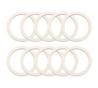 sourcing map 3 Inch Unfinished Wood Rings Natural Wooden Ring Circle Flat Round Shape Ornaments Wooden Slices for Frames, DIY Crafting Projects, Painting, Home Decor, 20Pcs