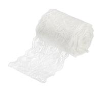 sourcing map 3 Inch Wide 10 Yard Lace Ribbon Floral Pattern White Lace Trim Ribbon for Sewing Making, and DIY Crafts, Gift Wrapping, Bouquets, Wedding Decor
