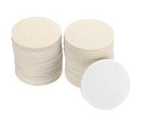 sourcing map 3-Inch Wool Felt Polishing Pad, Buffing Wheels Polish Pad, Flocking Hook & Loop Back for Random Orbital Sander 17Pcs