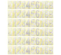 sourcing map 3 Inches Reflective Mailbox Numbers Vinyl Waterproof Number Stickers for Houses/Outside Sticker Decal, Silver Tone 6 Sets