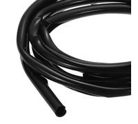 sourcing map 3 m Split Silicone Cable Sleeve Tubing, ID 12mm Black Split Silicone Tube Cord Organizer Wire Shielding Sheathing Wrap for USB Charge Power Cord Audio Video Cable