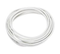 sourcing map 3 Meter/9.84ft 18AWG High Temp Wire, Flexible Mica Cable, Insulated 500 Degrees Celsius High Temperature Braided Wire Cable Resistant Electrical for Lamp Boiler Heater, White