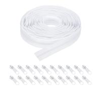 sourcing map #3 Nylon Coil Zippers 10 Yards 26mm Sewing Zippers Tapes Roll with 20 Replacement Zip Sliders for DIY Sewing Tailor Craft Supplies Bag Clothes, White
