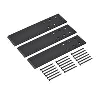 sourcing map 3 Pack 25.4cm Countertop Support Brackets, Hidden Knee Wall Support Bracket with Screws, Black Floating Bracket for Quartz, Wood, Concrete