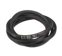 Sourcing Map 3 Pack B112 Classic Wrapped V-Belt, 115" Outside Circumference, Black, Compatible with Pump, Compressor