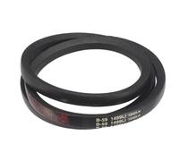 sourcing map 3 Pack B59 Classic Wrapped V-Belt, 62" Outside Circumference Wrapped Industrial Rubber V-Belt B Profile V-Belt for Industrial Machinery Equipment, Black