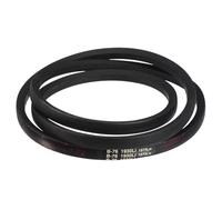 sourcing map 3 Pack B76 Classic Wrapped V-Belt, 79" Outside Circumference Wrapped Industrial Rubber V-Belt B Profile V-Belt for Industrial Machinery Equipment, Black