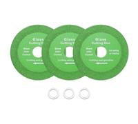 sourcing map 3 Pack Glass Cutting Disc 4Inch for rotary tool Diamond Cutting Disc Ultra-Thin Saw Blade Wheel with 4/5" Arbor for Cutting Grinding Jade Crystal Tile Ceramic
