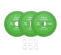 sourcing map 3 Pack Glass Cutting Disc 5 Inch for rotary tool Diamond Cutting Disc Ultra-Thin Saw Blade Wheel with 7/8" Arbor for Cutting Grinding Jade Crystal Tile Ceramic