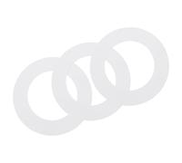 sourcing map 3 Pack Goof Rings for 3" Recessed Lights, 2.3" ID 4.7" OD Steel Flat Goof Trim Ring Can Light Cover Plate Flush Mount Can Converter for Ceiling Wall Hole Decorative, Matte White