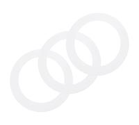 sourcing map 3 Pack Goof Rings for 7" Recessed Lights, 7" ID 8.7" OD Steel Flat Goof Trim Ring Can Light Cover Plate Flush Mount Can Converter for Ceiling Wall Hole Decorative, Matte White