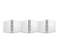 sourcing map 3 Pack Heavy Duty Weldable Hinges, 2.5" x 2.91" x 0.08" Weld on Butt Hinge 304 Stainless Steel Folding Metal Gate Hinges for Trailer Doors, Silver