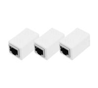 sourcing map 3 Pack RJ45 Ethernet Coupler, Female to Female Cat6 Coupler Ethernet Extension Adapter Network Connector for Cat8/Cat7/Cat6/Cat5e/Cat5,White