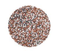sourcing map 3 Packs Replacement Shower Head Bead 1-2mm Shower Filter Beads Replacement Mineral Stone Bead for Water Softener Filtration Shower Head, White, Grey, Orange