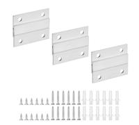 sourcing map 3 Pair French Cleat Picture Hanger, 2 Inch Aluminum Z Hanger Heavy Duty Z Bar Clips Interlocking Wall Mounting Bracket Hanger Kit for Hanging Mirror Picture Shelf