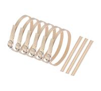 sourcing map 3 Pair Replacement Ankle Strap for Heels Detachable Shoe Straps PU Leather Shoe Band, Champagne Gold