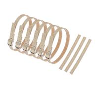 sourcing map 3 Pair Replacement Ankle Strap for Heels Detachable Shoe Straps PU Leather Shoe Band, Frosted Light Gold