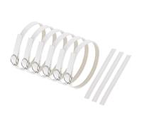 sourcing map 3 Pair Replacement Ankle Strap for Heels Detachable Shoe Straps PU Leather Shoe Band, Matte White