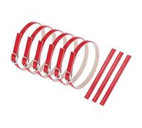 sourcing map 3 Pair Replacement Ankle Strap for Heels Detachable Shoe Straps PU Leather Shoe Band, Piano Red