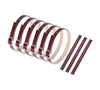 sourcing map 3 Pair Replacement Ankle Strap for Heels Detachable Shoe Straps PU Leather Shoe Band, Piano Wine Red