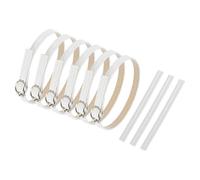 sourcing map 3 Pair Replacement Ankle Strap for Heels Detachable Shoe Straps PU Leather Shoe Band, Piano White