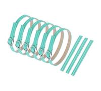 sourcing map 3 Pair Replacement Ankle Strap for Heels Detachable Shoe Straps PU Leather Shoe Band, Piano Lake Blue