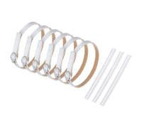 sourcing map 3 Pair Replacement Ankle Strap for Heels Detachable Shoe Straps PU Leather Shoe Band, Silver