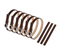 sourcing map 3 Pair Replacement Ankle Strap for Heels Detachable Shoe Straps PU Leather Shoe Band, Suede Dark Brown