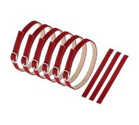 sourcing map 3 Pair Replacement Ankle Strap for Heels Detachable Shoe Straps PU Leather Shoe Band, Suede Bright Red