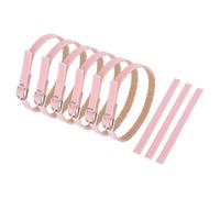 sourcing map 3 Pair Replacement Ankle Strap for Heels Detachable Shoe Straps PU Leather Shoe Band, Suede Pink