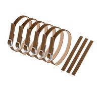 sourcing map 3 Pair Replacement Ankle Strap for Heels Detachable Shoe Straps PU Leather Shoe Band, Suede Caramel